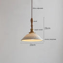 GobekUsa Butterfly Ceramic LED Pendant Lamp with Wooden Handle for Home Decor