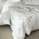 GobekUsa Butterfly Embroidery Lyocell Cotton Bedding Set, Silky Soft Cool Feeling Sheets