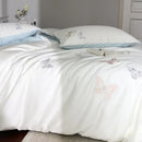 GobekUsa Butterfly Embroidery Lyocell Cotton Bedding Set, Silky Soft Cool Feeling Sheets