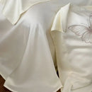 GobekUsa Butterfly Flowers Embroidery 800TC Eucalyptus Fiber Bedding Set