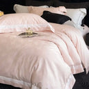 GobekUsa Butterfly Jacquard Bedding Set - 4Pcs Brushed Lyocell Cotton Duvet Cover & Sheet