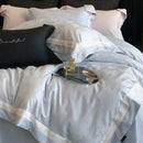 GobekUsa Butterfly Jacquard Bedding Set - 4Pcs Brushed Lyocell Cotton Duvet Cover & Sheet