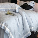 GobekUsa Butterfly Jacquard Bedding Set - 4Pcs Brushed Lyocell Cotton Duvet Cover & Sheet