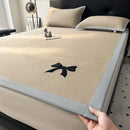 GobekUsa Butterfly Knot Jacquard Ice Bean Cool Mat 2Pcs Set - Soft, Breathable Summer Cushion