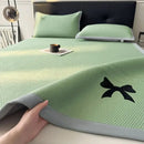 GobekUsa Butterfly Knot Jacquard Ice Bean Cool Mat 2Pcs Set - Soft, Breathable Summer Cushion