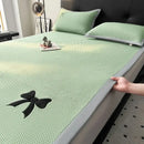 GobekUsa Butterfly Knot Jacquard Ice Bean Cool Mat 2Pcs Set - Soft, Breathable Summer Cushion