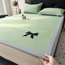 GobekUsa Butterfly Knot Jacquard Ice Bean Cool Mat 2Pcs Set - Soft, Breathable Summer Cushion