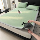 GobekUsa Butterfly Knot Jacquard Ice Bean Cool Mat 2Pcs Set - Soft, Breathable Summer Cushion