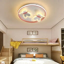 GobekUsa Butterfly Pink Ceiling Light for Kids Room & Study, Creative Decorative Lamp