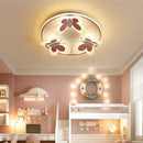 GobekUsa Butterfly Pink Ceiling Light for Kids Room & Study, Creative Decorative Lamp