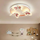 GobekUsa Butterfly Pink Ceiling Light for Kids Room & Study, Creative Decorative Lamp