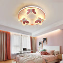 GobekUsa Butterfly Pink Ceiling Light for Kids Room & Study, Creative Decorative Lamp