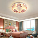 GobekUsa Butterfly Pink Ceiling Light for Kids Room & Study, Creative Decorative Lamp
