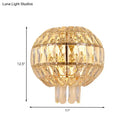 GobekUsa Contemporary Crystal Wall Sconce - Gold Finish, Tiered Design, 3 Bulbs