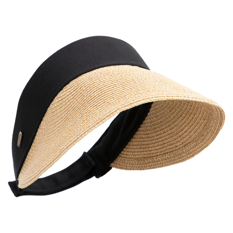 UPF 50+ Canvas Crown Paper Braid Visor