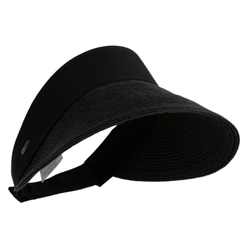 UPF 50+ Canvas Crown Paper Braid Visor