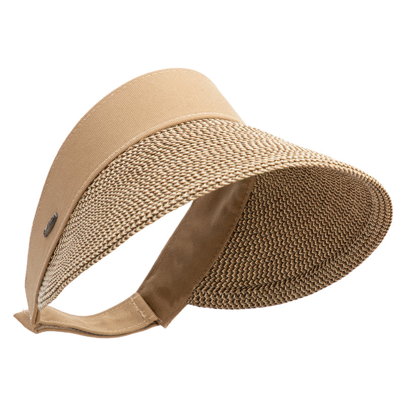 UPF 50+ Canvas Crown Paper Braid Visor