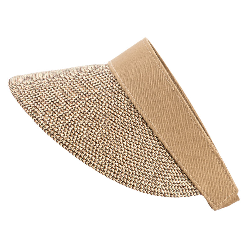 UPF 50+ Canvas Crown Paper Braid Visor