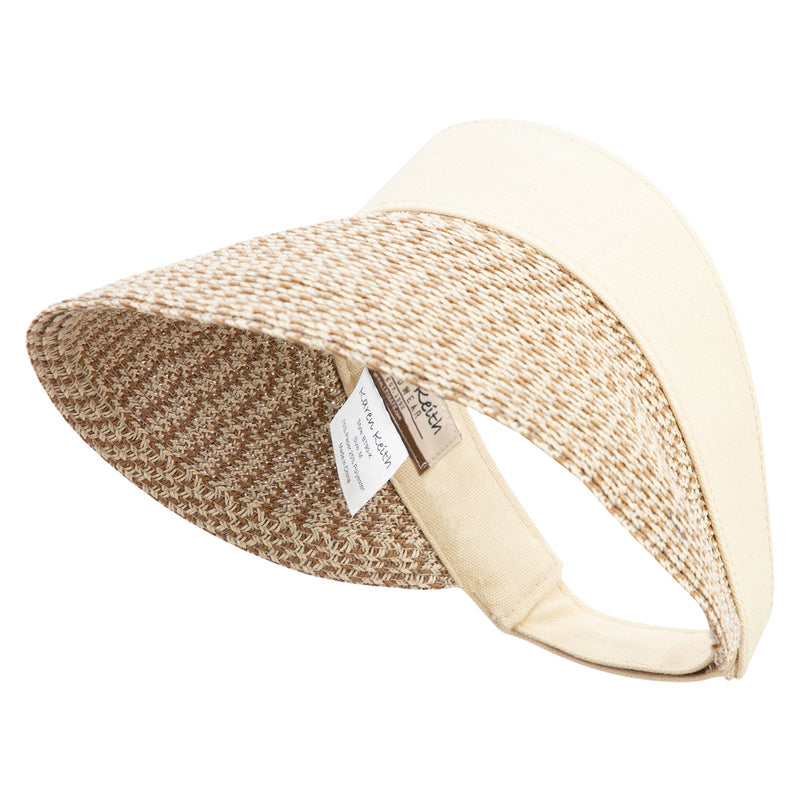 UPF 50+ Canvas Crown Paper Braid Visor