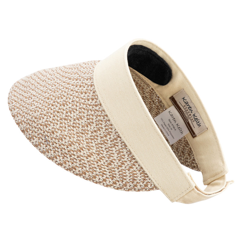 UPF 50+ Canvas Crown Paper Braid Visor