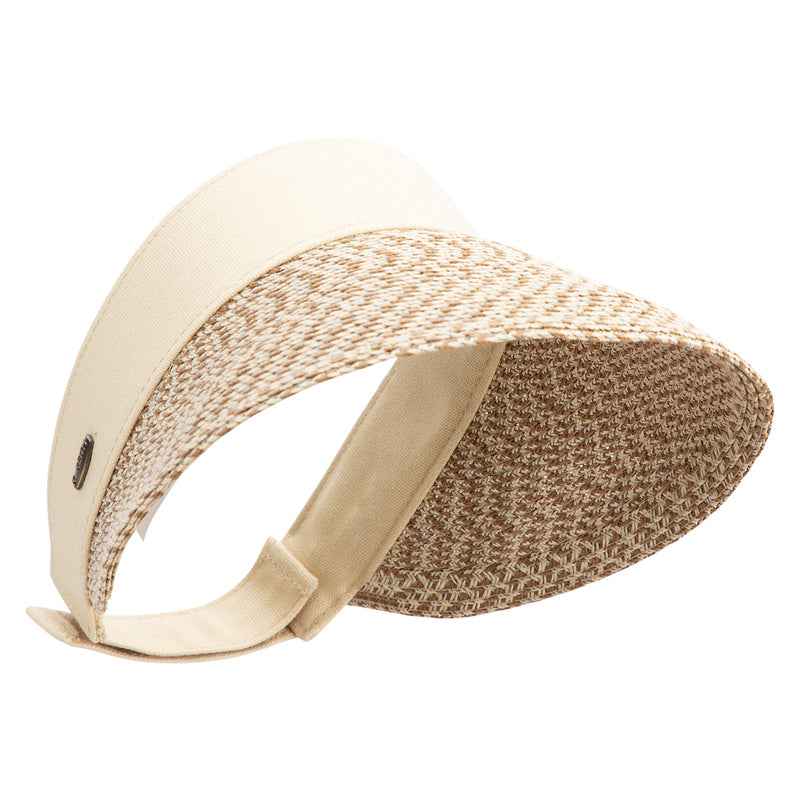 UPF 50+ Canvas Crown Paper Braid Visor