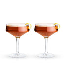 Raye Angled Crystal Coupe Glasses Set of 2 by Viski