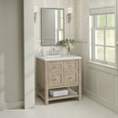 James Martin Breckenridge 30" Single Bathroom Vanity, Whitewashed Oak