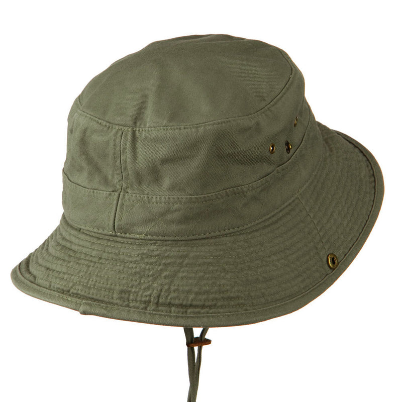 Big Size Camouflaged Brim Cotton Washed Bucket Hat