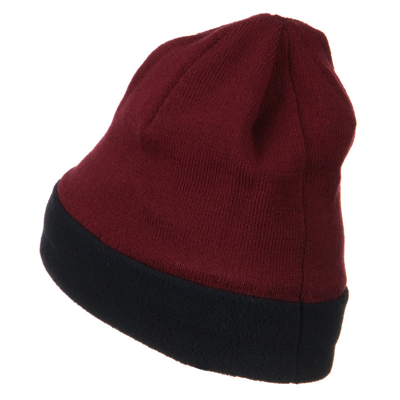 Fleece Brim Winter Knitted Beanie