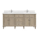James Martin Lorelai 72" Double Bathroom Vanity, Whitewashed Oak