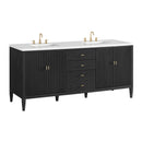 James Martin Myrrin 72" Single Bathroom Vanity, Carbon Oak