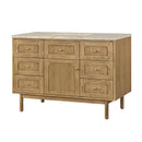 James Martin Laurent 48" Dual Mount Single Bathroom Vanity, Light Natural Oak