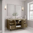James Martin Chicago 60" Double Bathroom Vanity, Walnut Whisper