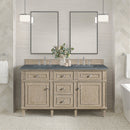 James Martin Lorelai 60" Double Bathroom Vanity, Whitewashed Oak