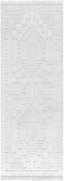 Alya White Fringe Rug