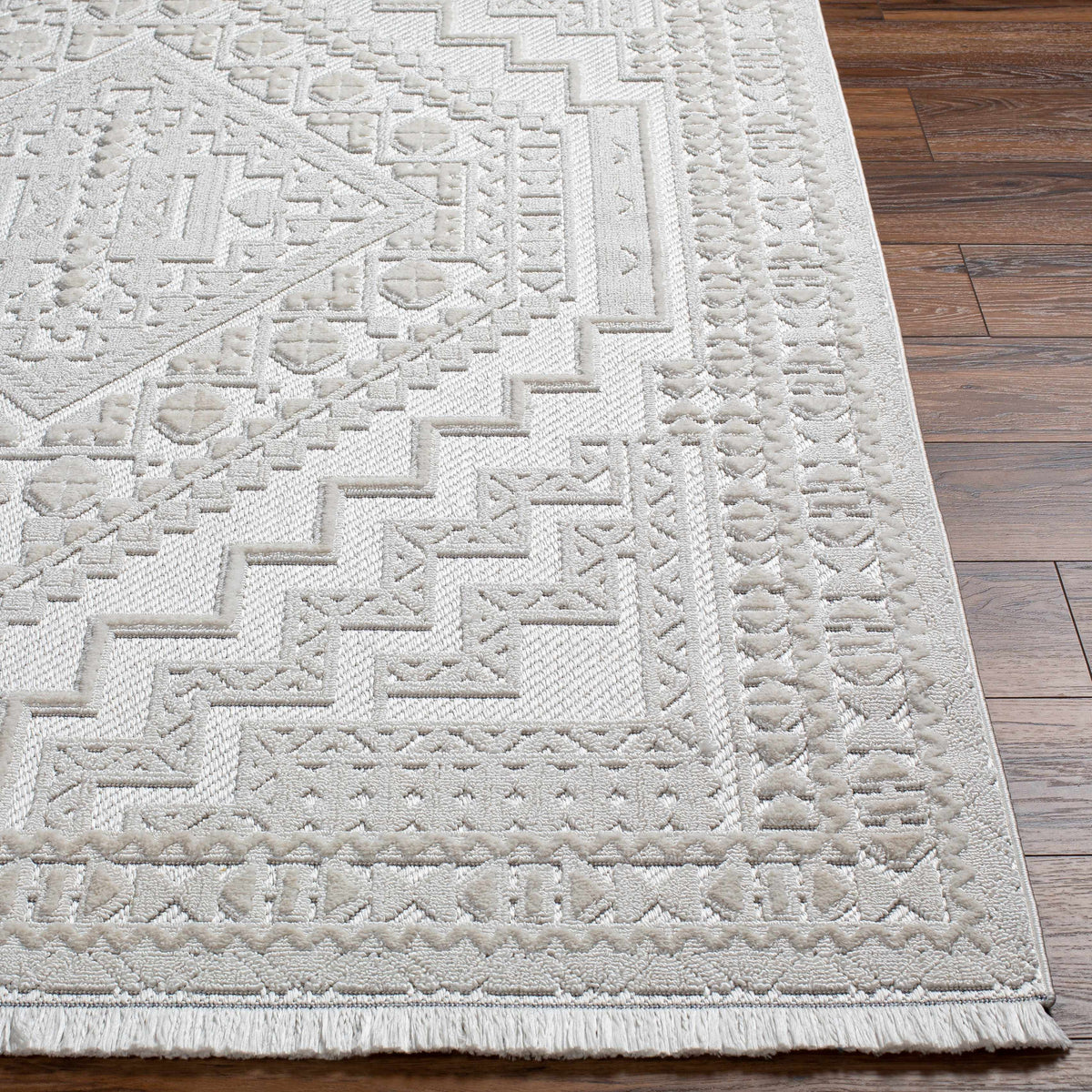 Alya White Fringe Rug, photo 14 of 18