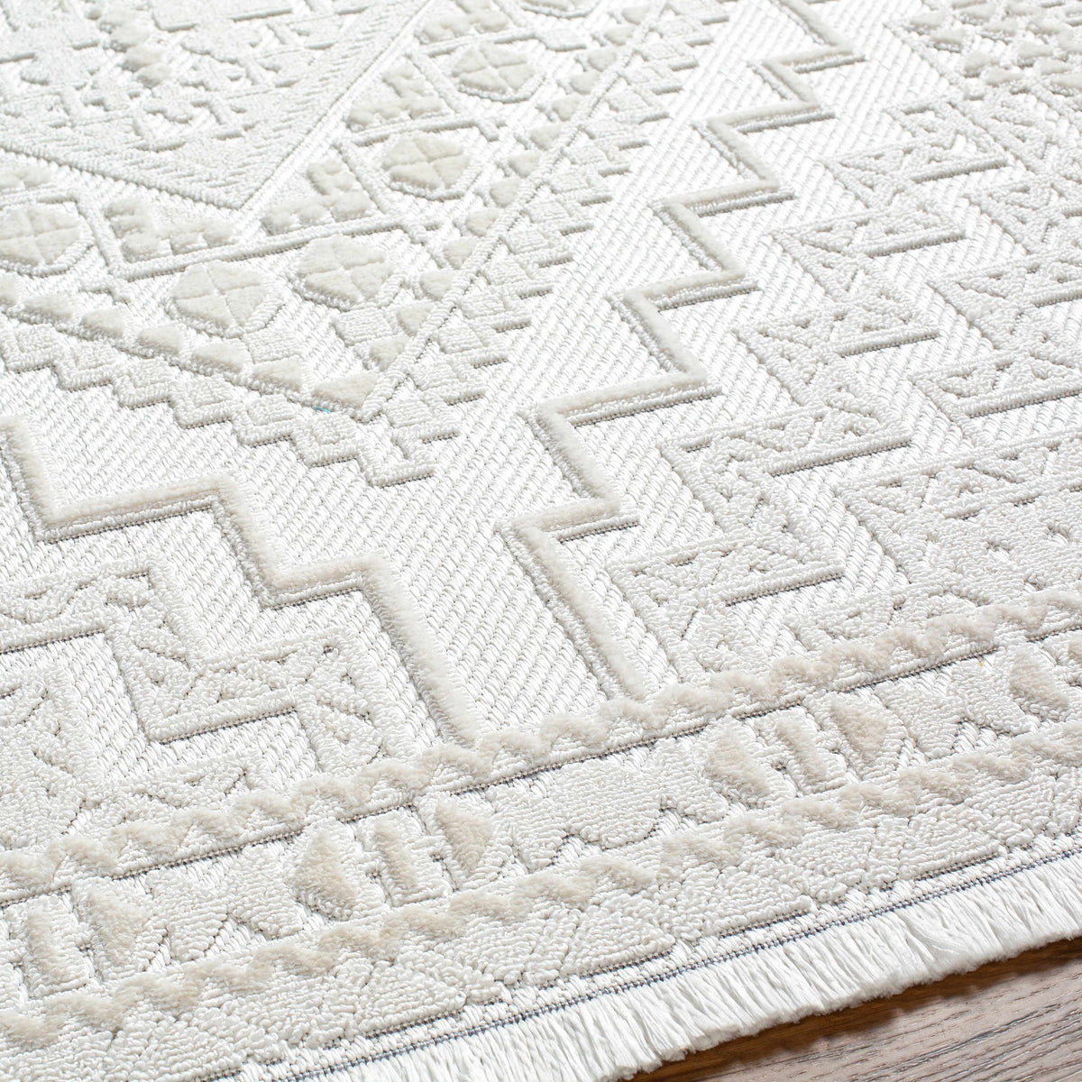 Alya White Fringe Rug, photo 17 of 18