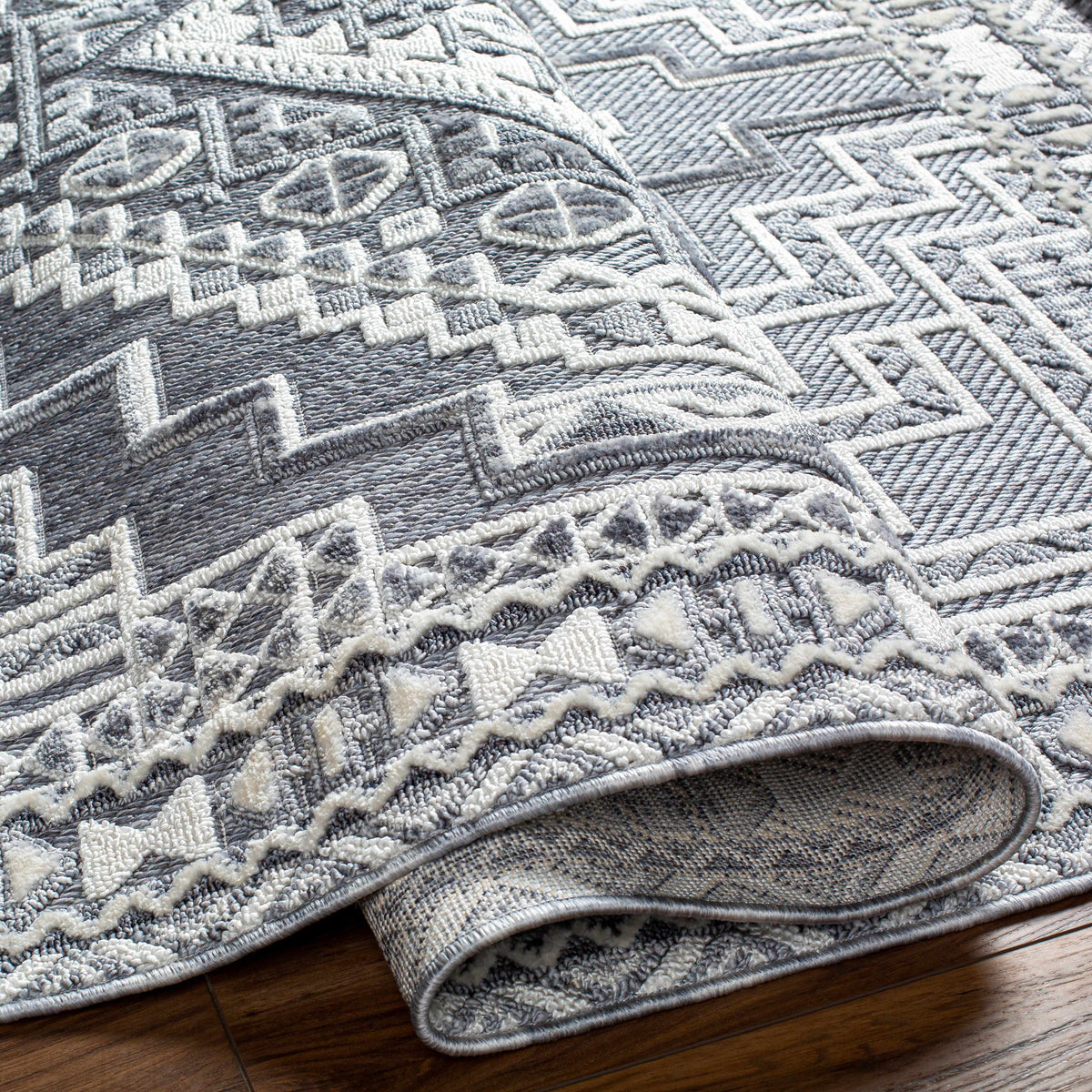 Alya Charcoal Textured Area Rug, photo 13 of 16