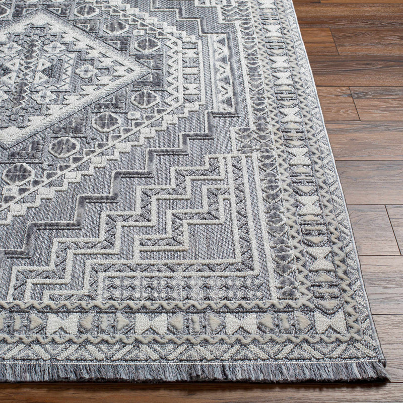 Alya Charcoal Textured Area Rug