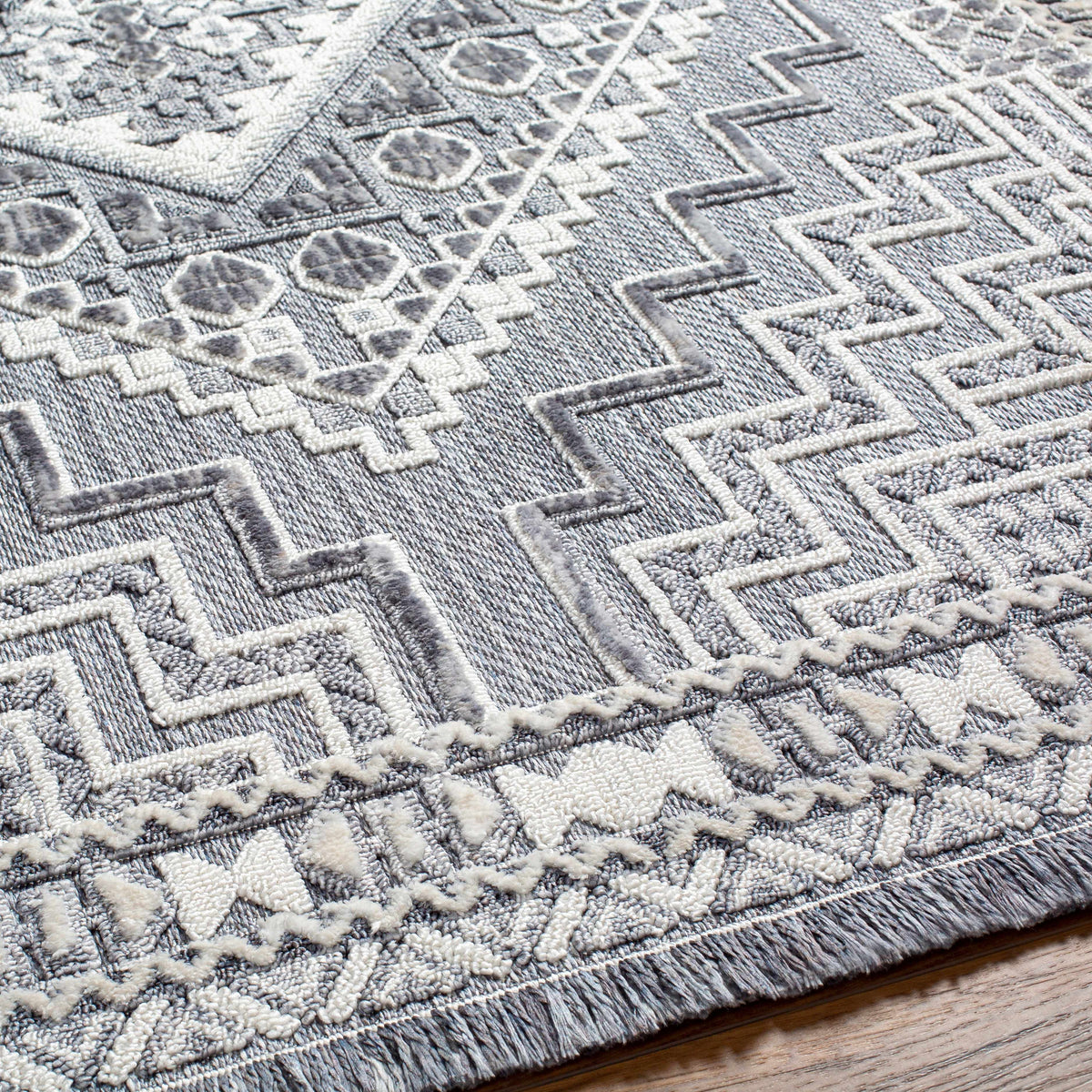 Alya Charcoal Textured Area Rug, photo 14 of 16