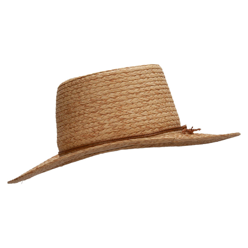 Women's Paper Braid 3" Brim Gambler Crown Hat