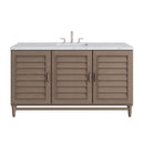 James Martin Portland 60" Single Bathroom Vanity, Whitewashed Walnut