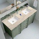 James Martin Brittany 60" Double Bathroom Vanity, Smokey Celadon