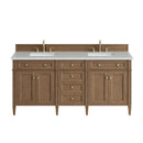 James Martin Brittany 72" Double Bathroom Vanity, Pecan