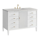 James Martin Myrrin 48" Single Bathroom Vanity, Bright White