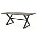 Rolando Outdoor Aluminum Dining Table with Steel Frame