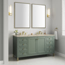 James Martin Chicago 60" Double Bathroom Vanity, Smokey Celadon