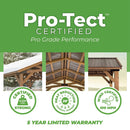 [12X20FT] Alora Premium All Cedar Wooden Carport Pavilion Gazebo With Sloped Hardtop Steel Roof (92758314)