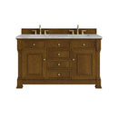 James Martin Brookfield 60" Double Bathroom Vanity, Honey Oak