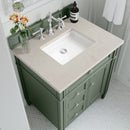 James Martin Brittany 30" Single Bathroom Vanity, Smokey Celadon